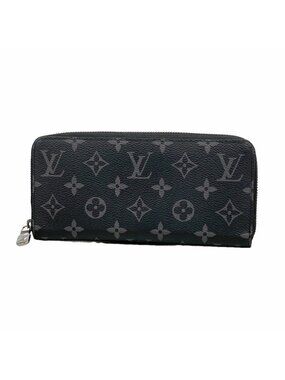 Louis Vuitton Wallet Monogram Eclipse Zippy Horizontal Black